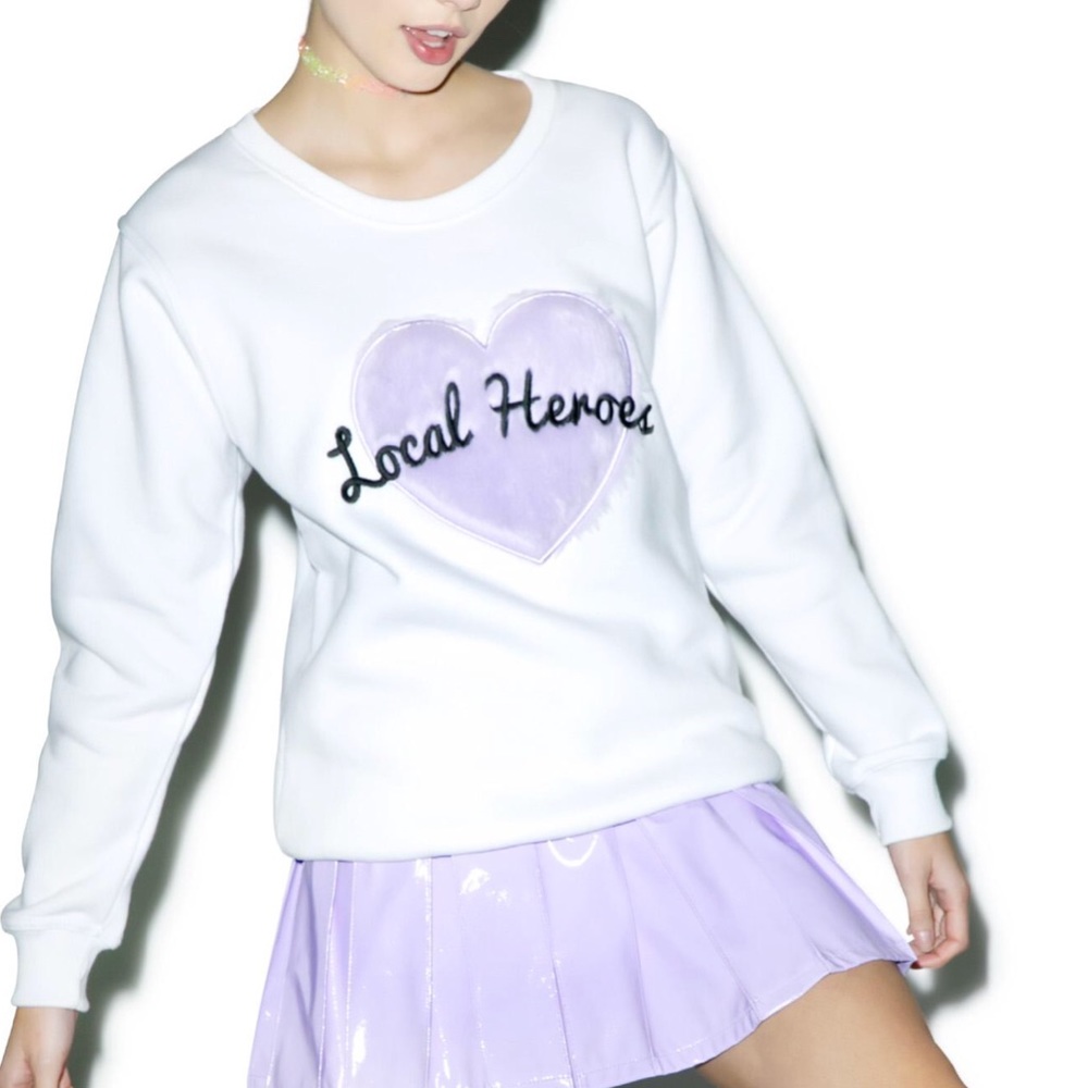 [NWT] Local Heroes fur heart cozy sweatshirt